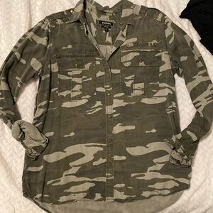 Camo Boyfriend Button Down
